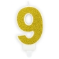Preview: Number Candle - 9 – Gold